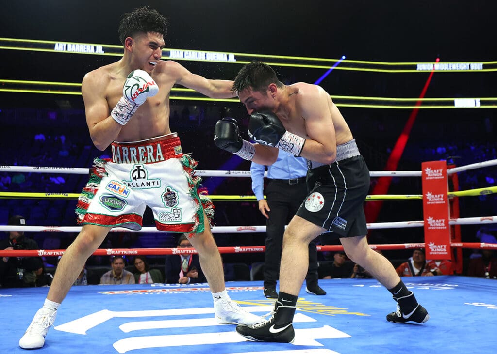 Art Barrera Jr. is quickly developing into a fan favorite with action packed fights. Photo: Mikey Williams, Top Rank Boxing