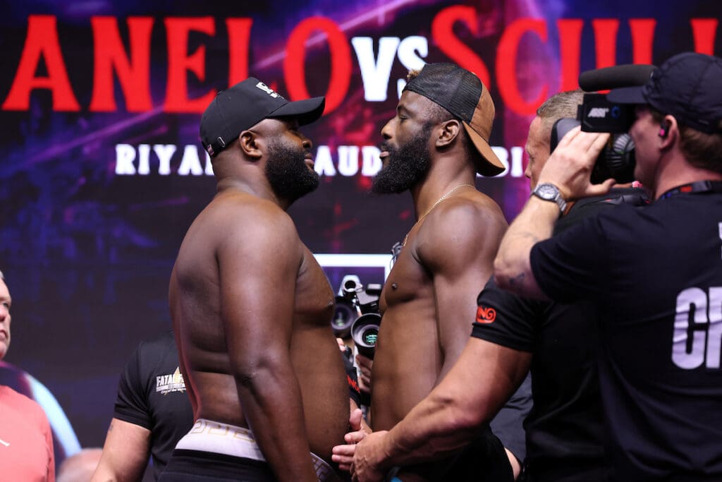 It's a lot of heavyweight in the "Battle for Africa" between Martin Bakole and Efe Ajagba. Photo: Leigh Dawney/Queensberry Canelo vs Scull