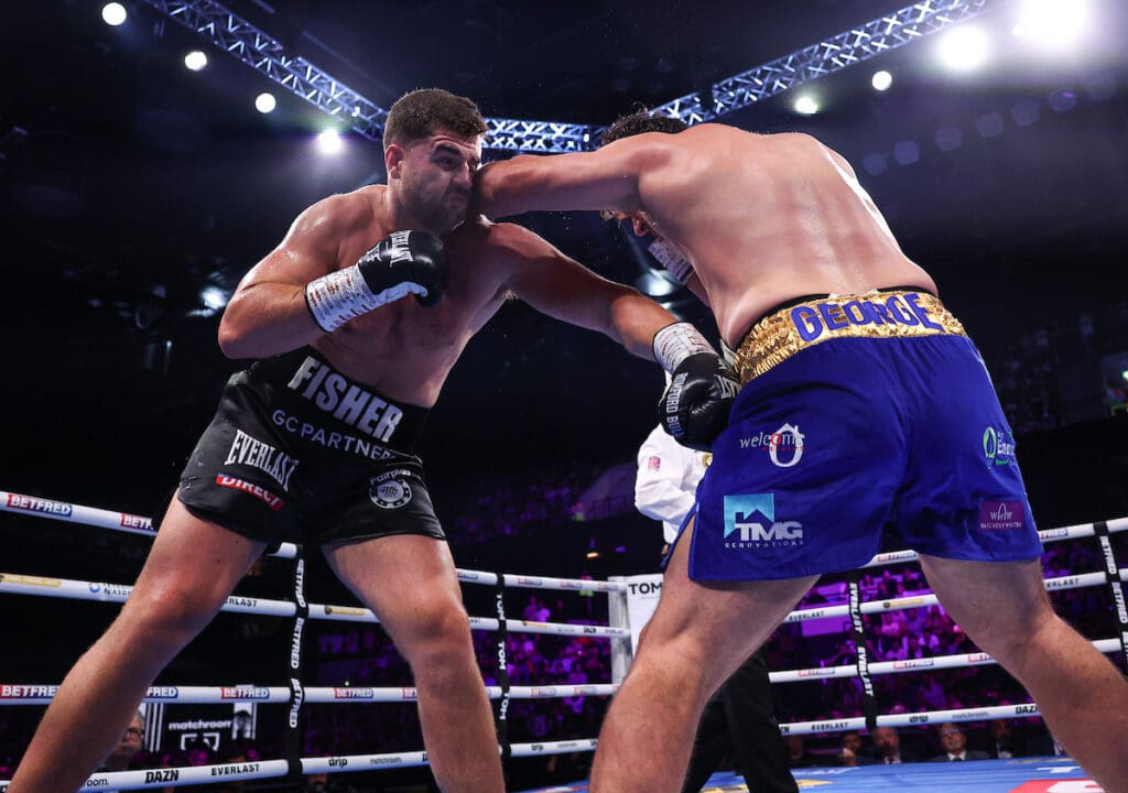 Dave Allen added weight around the midsection so he could better withstanding Johnny Fisher's body punches. Photo: Mark Robinson, Matchroom Boxing.