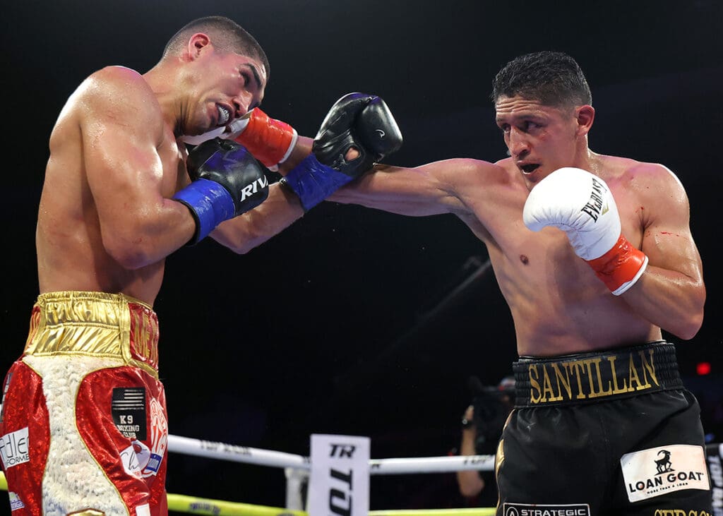 Giovani Santillan got the win he wanted in front of his hometown fans in San Diego. Photo: Mikey Williams, Top Rank Boxing