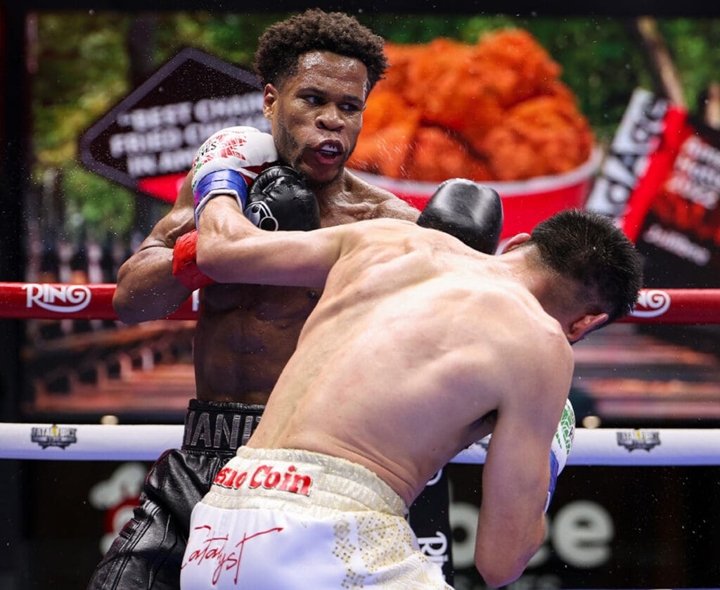 Jim Lampley didn't sugarcoat the poor quality of the Times Square Fatal Fury fight card on his broadcast call. Photo: Cris Esqueda, Golden Boy Boxing