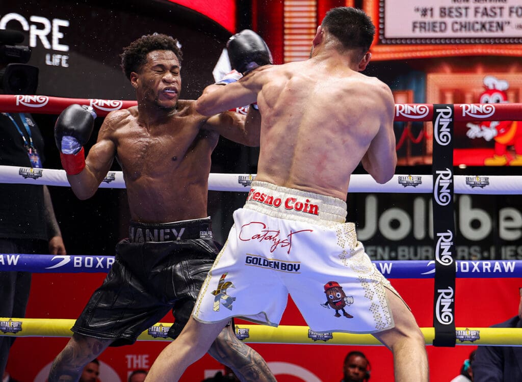 SImilar to Ryan Garcia, Devin Haney wasn't engaged in his fight. Photo: Cris Esqueda, Golden Boy Boxing