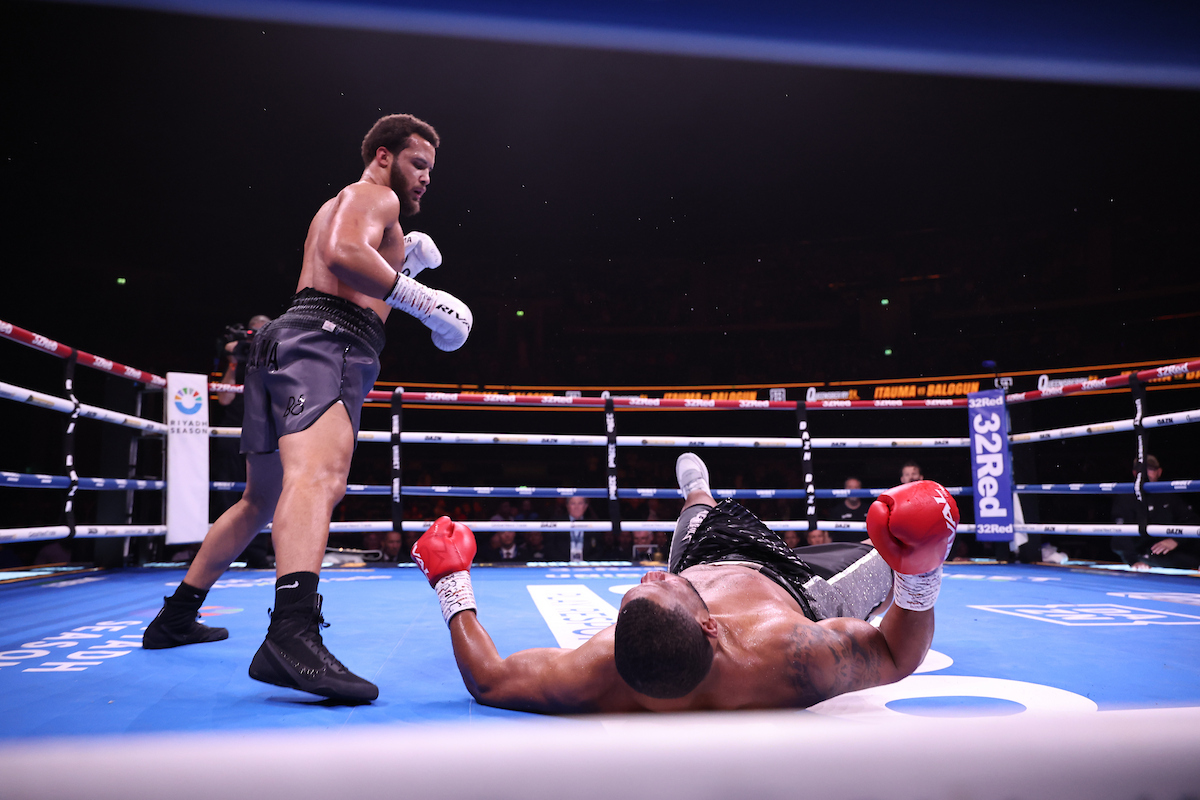 Moses Itauma keeps passing the eye test and then some as the future of the heavyweight division. Photo: Leigh Dawney/Queensberry.