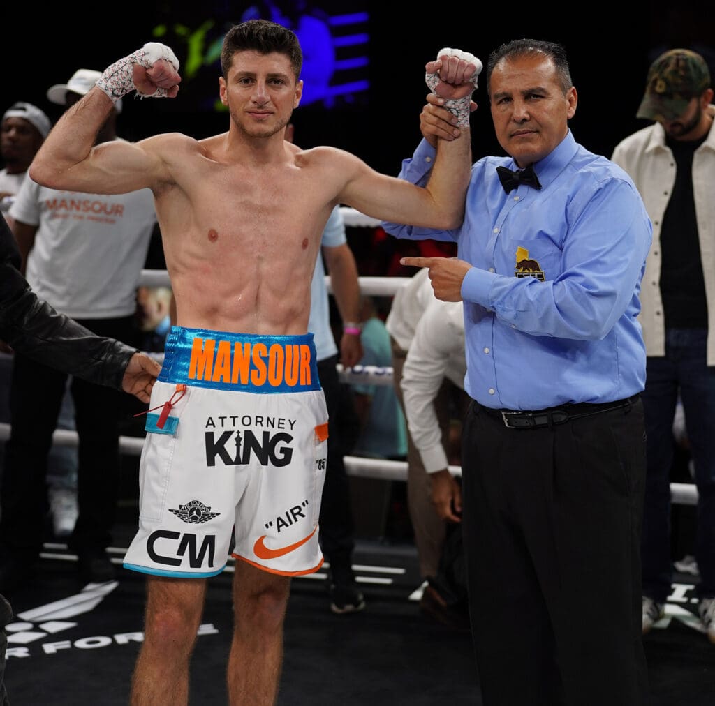 Jonny Mansour scored an impressive knockout win in his last bout on March 22 for his hometown fans. Photo: OTX Boxing mental health