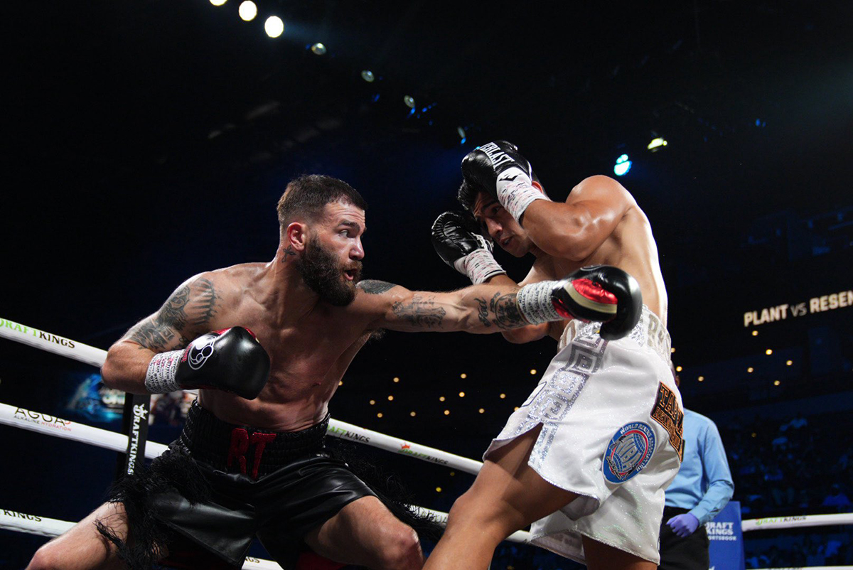 Caleb Plant felt he worked hard enough behind his jab to win. Photo: Ryan Hafey, Premier Boxing Champions