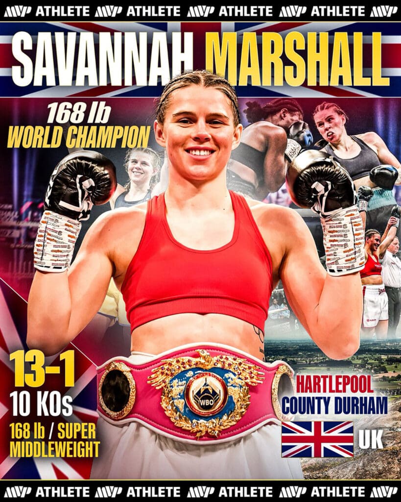 Savannah Marshall is a two division world champion. Photo: MVP