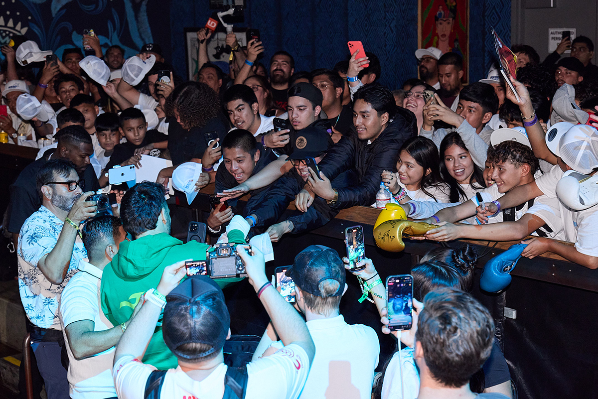 Whatever you think about Julio Cesar Chavez Jr., his devoted fans came out with enthusiasm to support him during fight week events. Photo: Esther Lin, Most Valuable Promtions