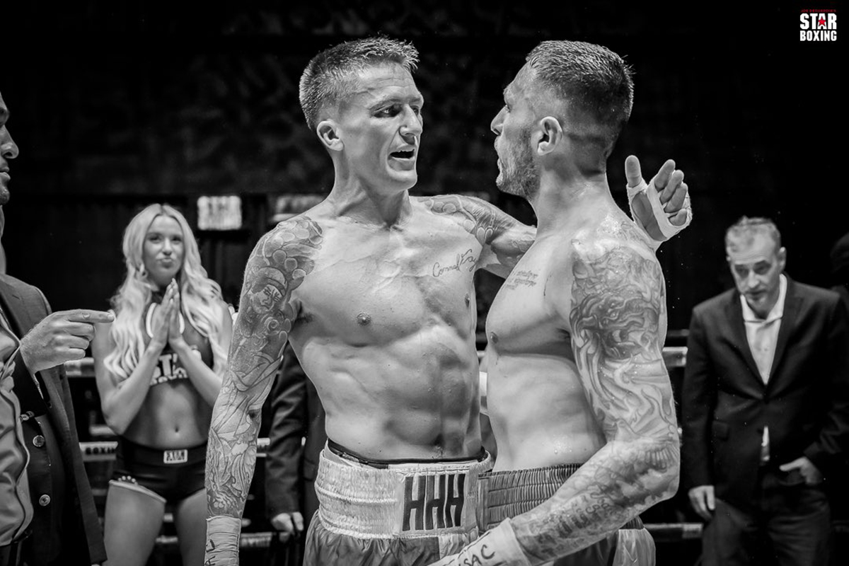 It's all about respect between super middlweights Harley Burke of Yonkers and rival Louis Maietta of The Bronx. Photo: Star Boxing
