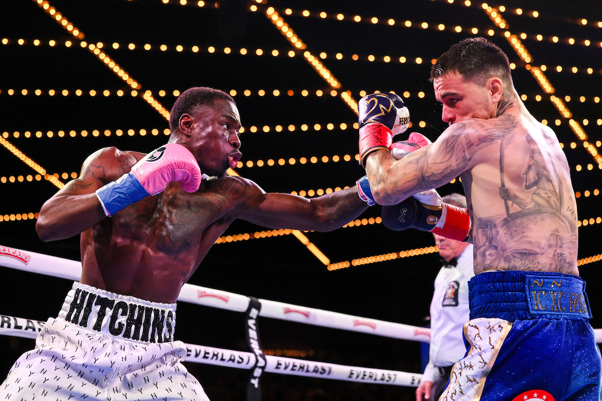 Richardson Hitchins ranks right up with Dmitry Bivol for one of boxing's most effective jabs in 2025. Photo: Geoffrey Knott/Matchroom Boxing