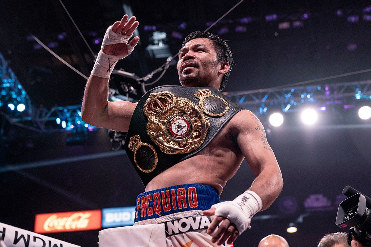 Can Manny Pacquiao become a world champion one more time? Photo: Ryan Hafey, Premier Boxing Champions