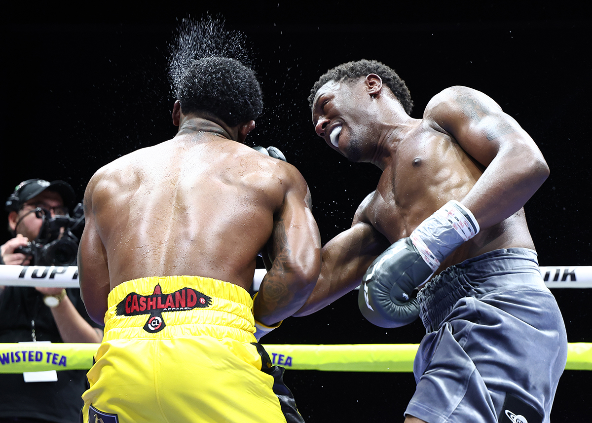 Jahi Tucker seemed to thoroughly enjoy his fight on Saturday. Photo: Mikey Williams, Top Rank Boxing