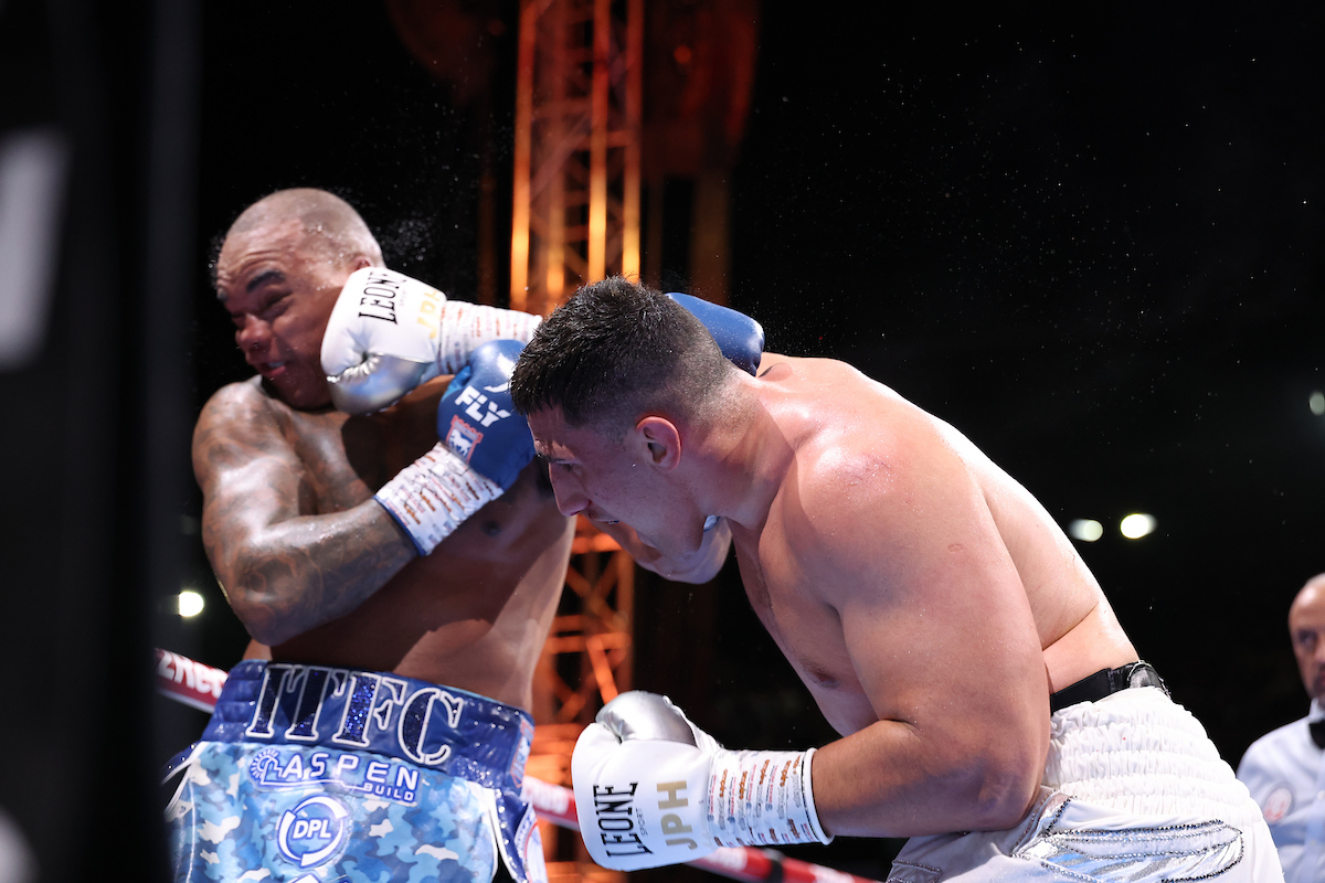 Justis Huni made a positive impression despite the loss to Fabio Wardley. Photo: Leigh Dawney/Queensberry.