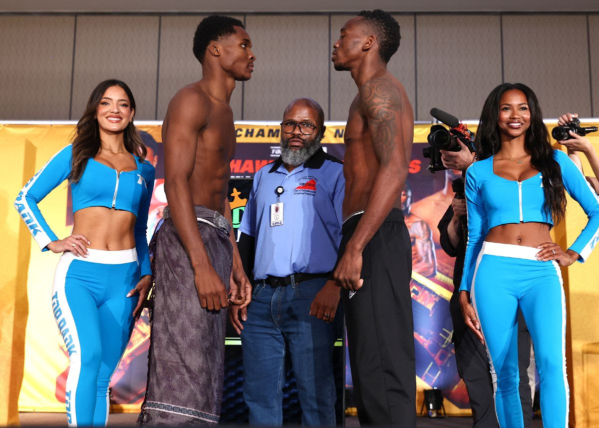 Abdullah Mason and Jeremiah Nakathila have been elevated to the main event. Photo: Top Rank Boxing Keyshawn Davis