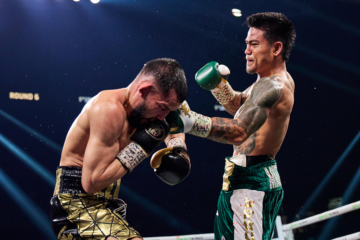 Mark Magsayo dominated a tough Jorge Mata. Photo: Esther Lin, Premier Boxing Champions