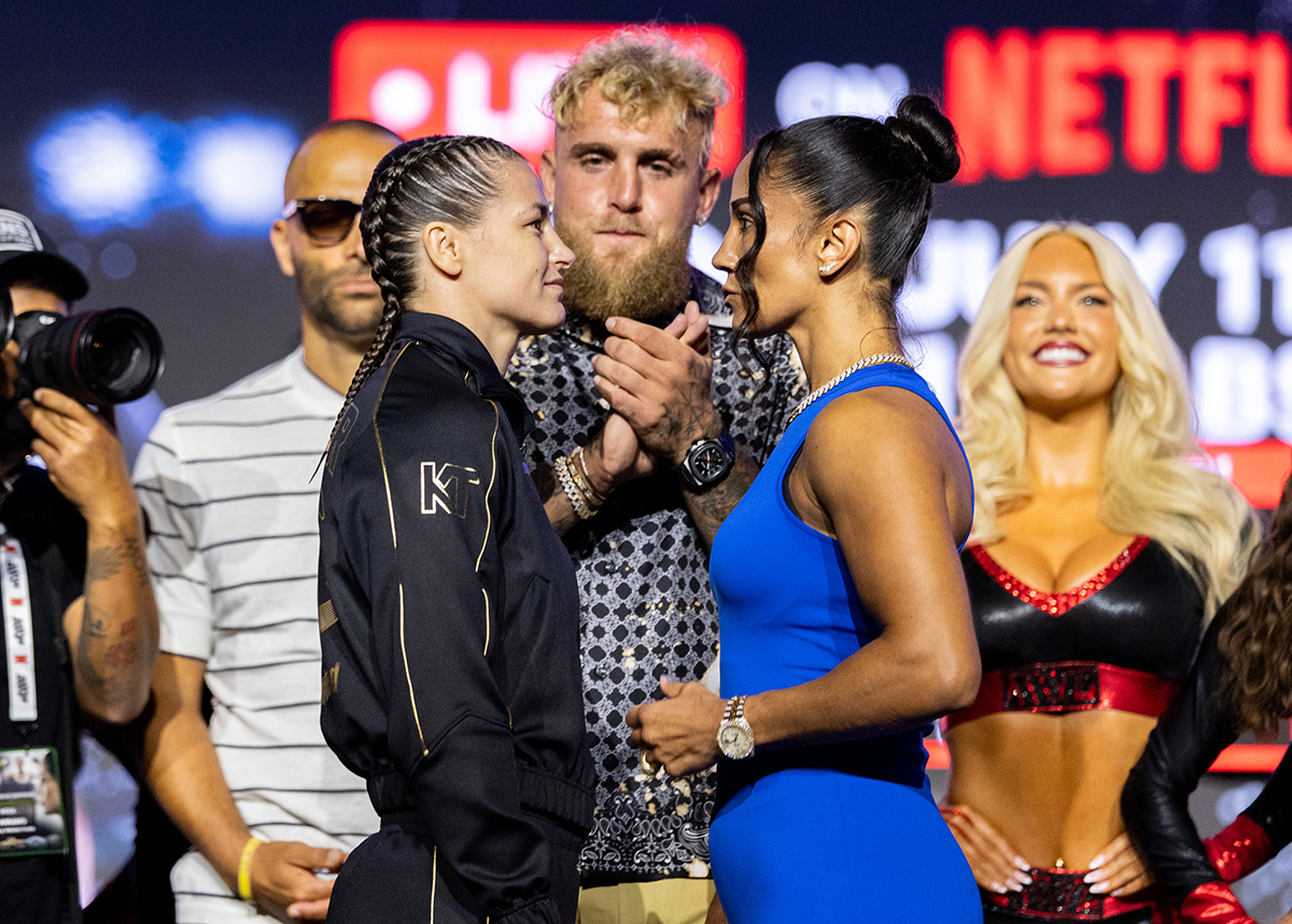 It's game on for one more time between Katie Taylor and Amanda Serrano. Photo: Esther Lin, Most Valuable Promotions Taylor Serrano 3