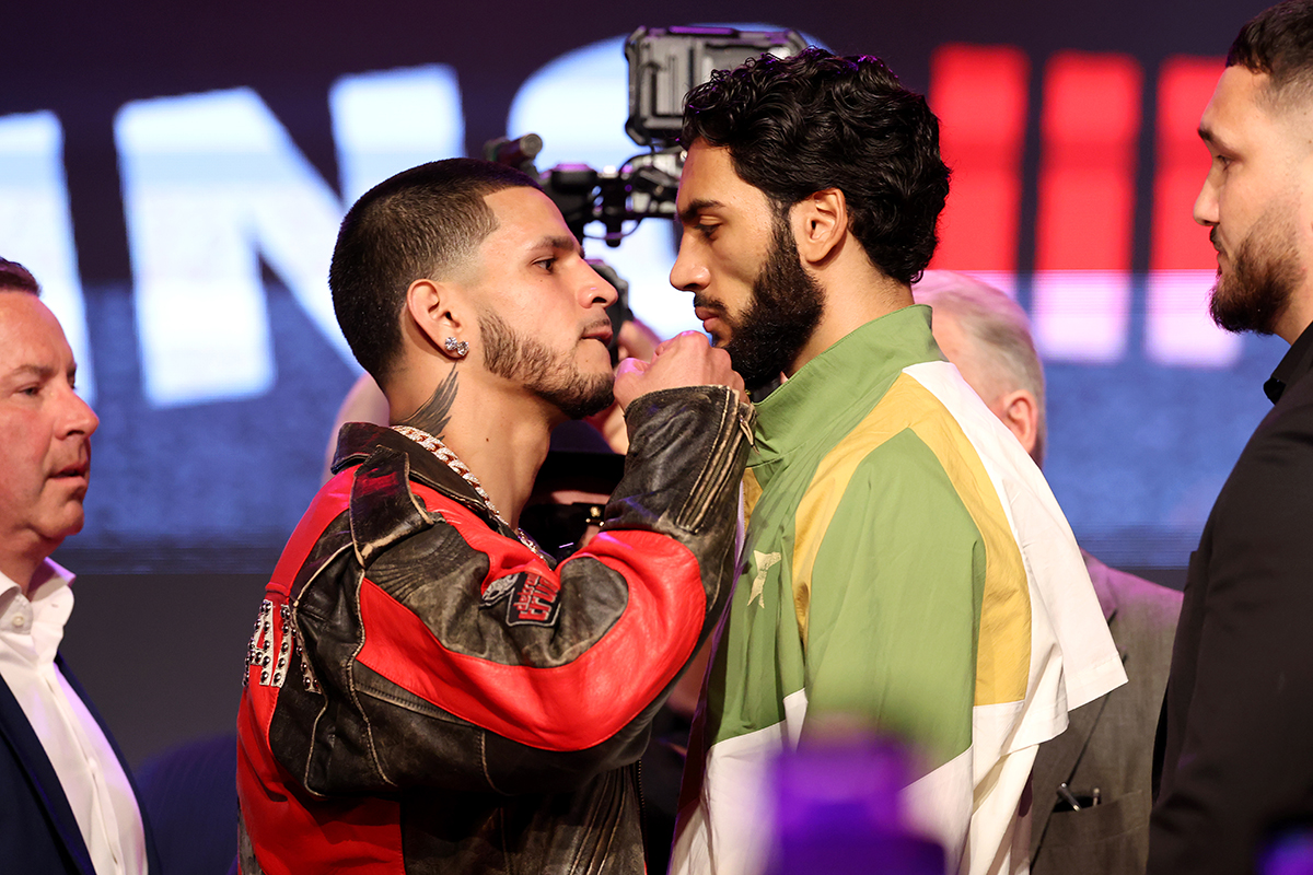 Hamzah Sheeraz didn't take the bait offered by Edgar Berlanga. Photo: Golden Boy Boxing