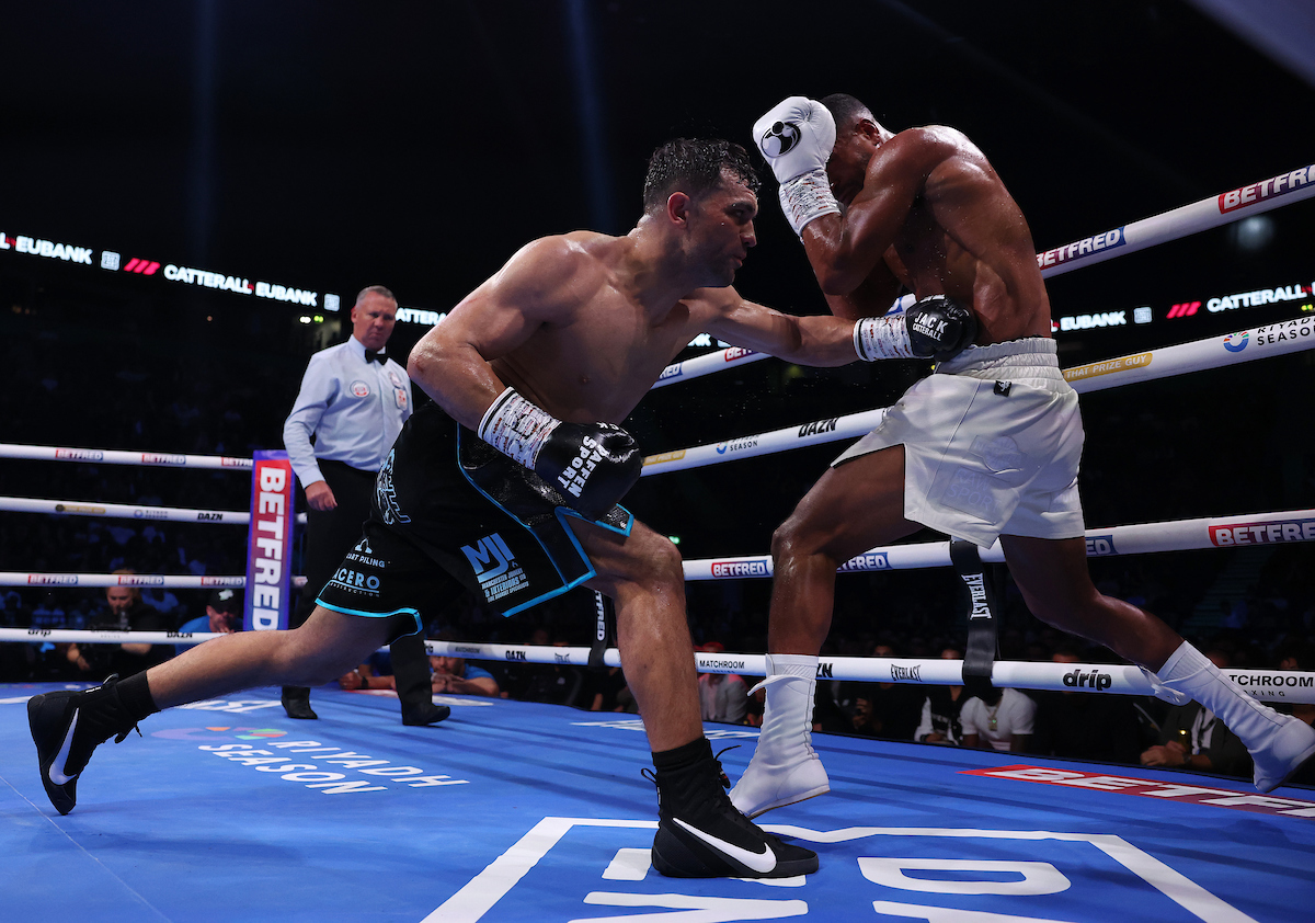 Jack Catterall was getting the better of Harlem Eubank through the early rounds. Photo: Mark Robinson, Matchroom Boxing
