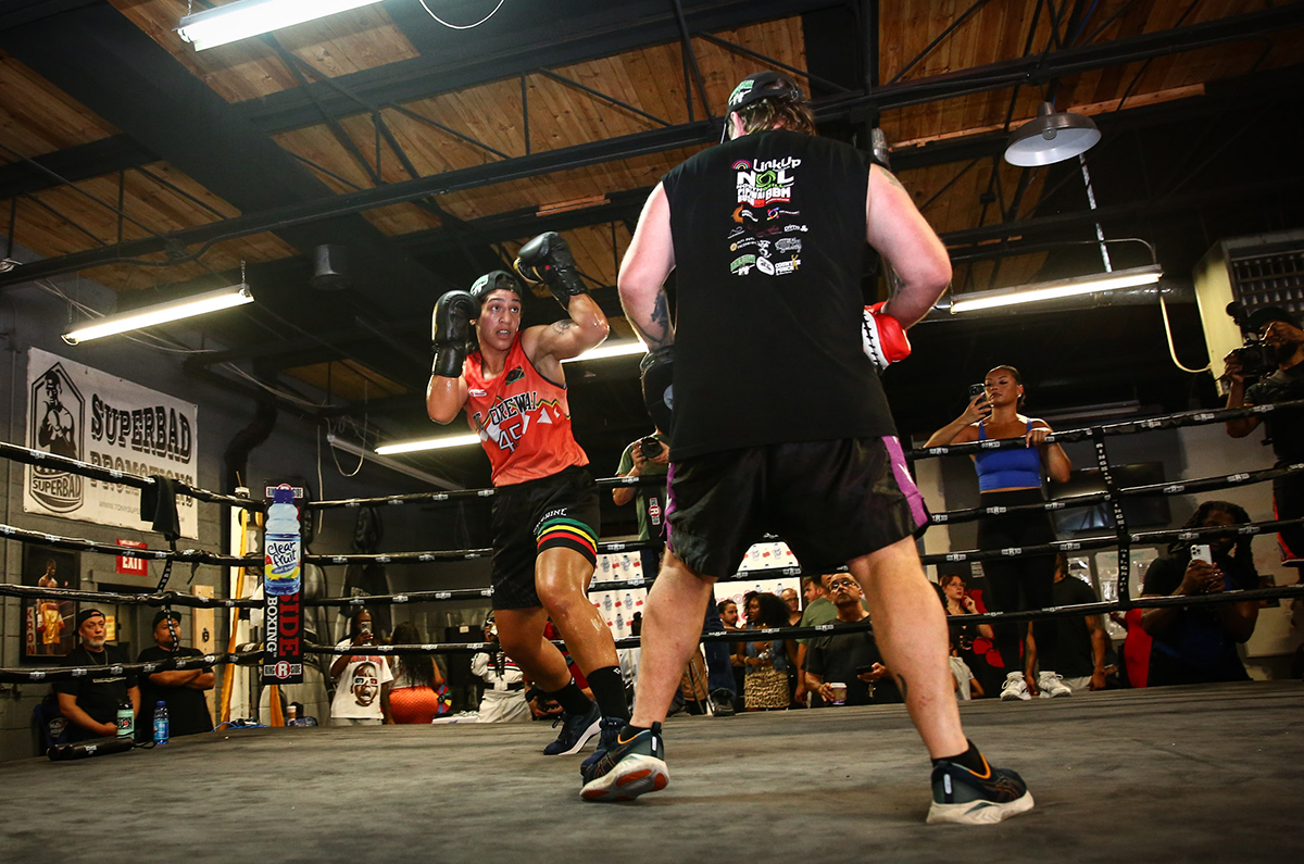 Lani Daniels holds a title at light heavyweight and has fought at super middleweight, but comes up to heavyweight to challenge Claressa Shields. Photo: Stephanie Trapp, Salita Promotions