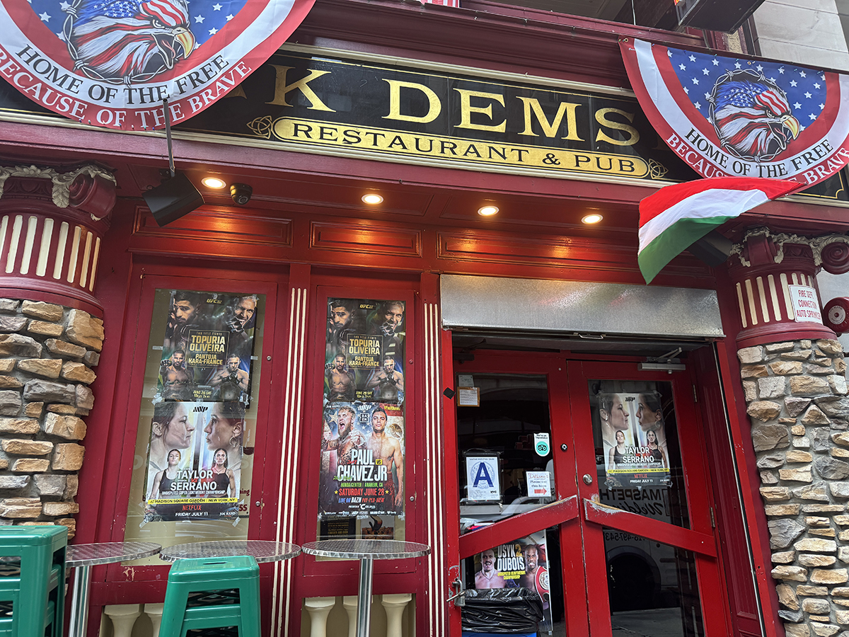 It's not just the Irish bars. Fight posters for Taylor Serrano 3 are plastered all over New York City. Photo: Gayle Falkenthal, NY Fights