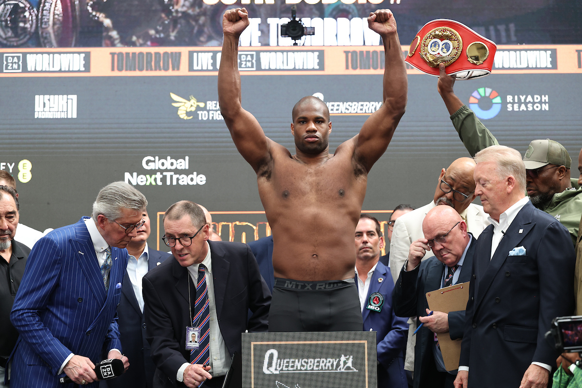 Daniel Dubois has been locked in throughout fight week. But this only counts on fight night. Photo: Leigh Dawney/Queensberry