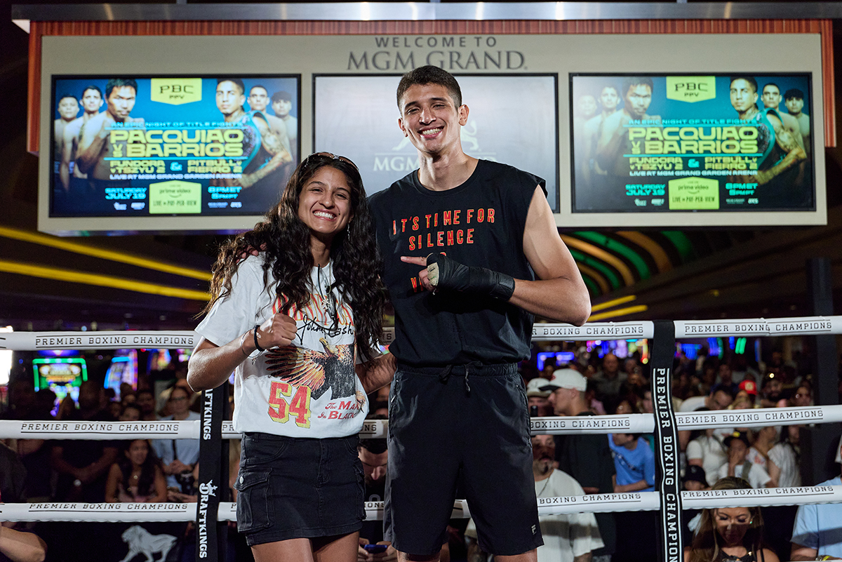 Sebastian Fundora and his sister, undisputed champion Gabriela Fundora, are training by their father Freddy Fundora. The fighting Fundoras have been unstoppable. Photo: Premier Boxing Champions