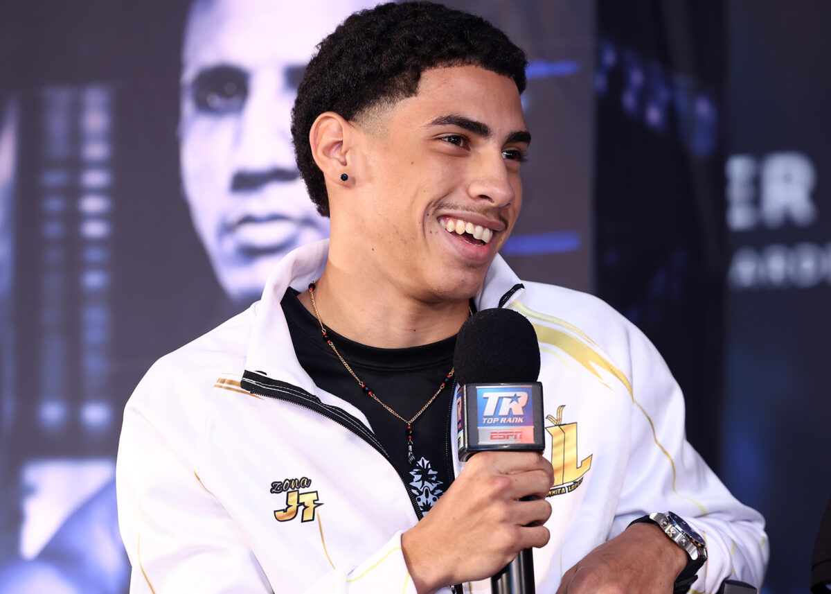 Juanmita Lopez De Jesus is the son of two division Puerto Rican champion Juanma Lopez. Photo: Mikey Williams, Top Rank Boxing