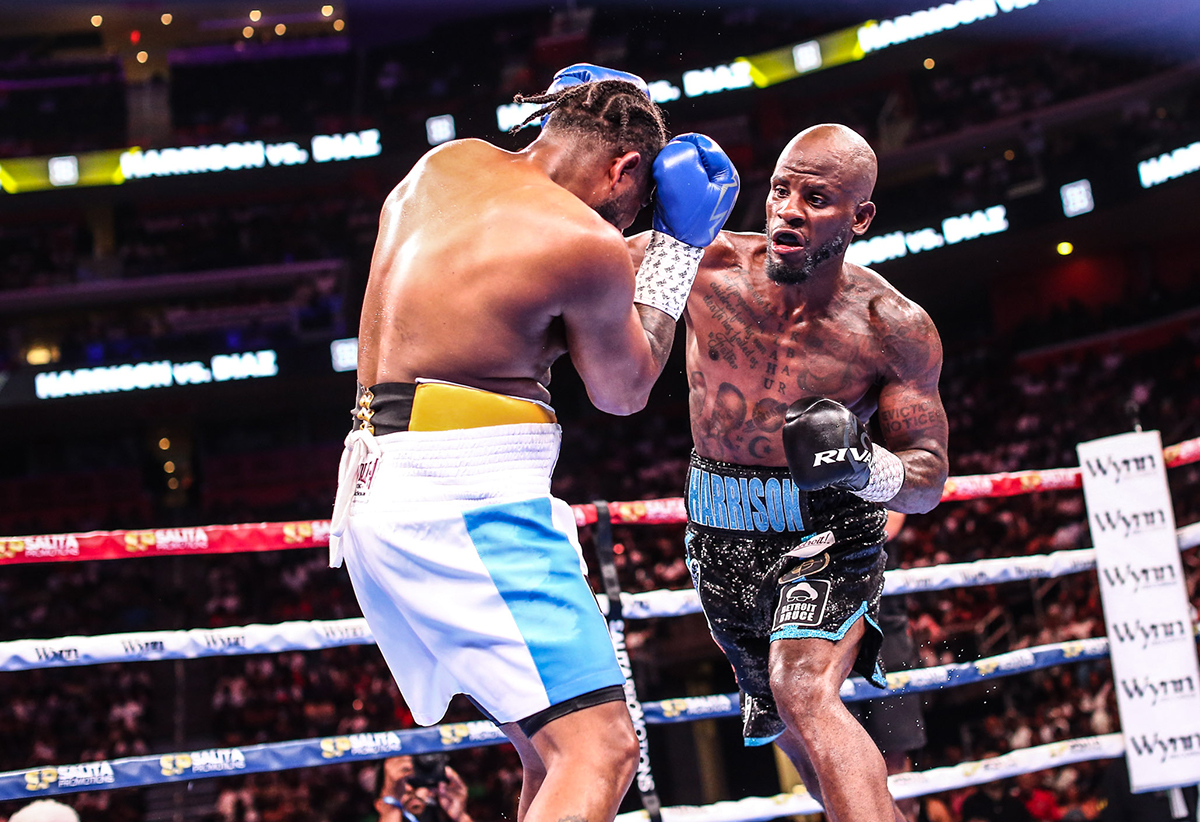 Tony Harrison showed no ring rust but nearly feel victim to his ninth round curse. Photo: Stephanie Trapp, Salita Promotions