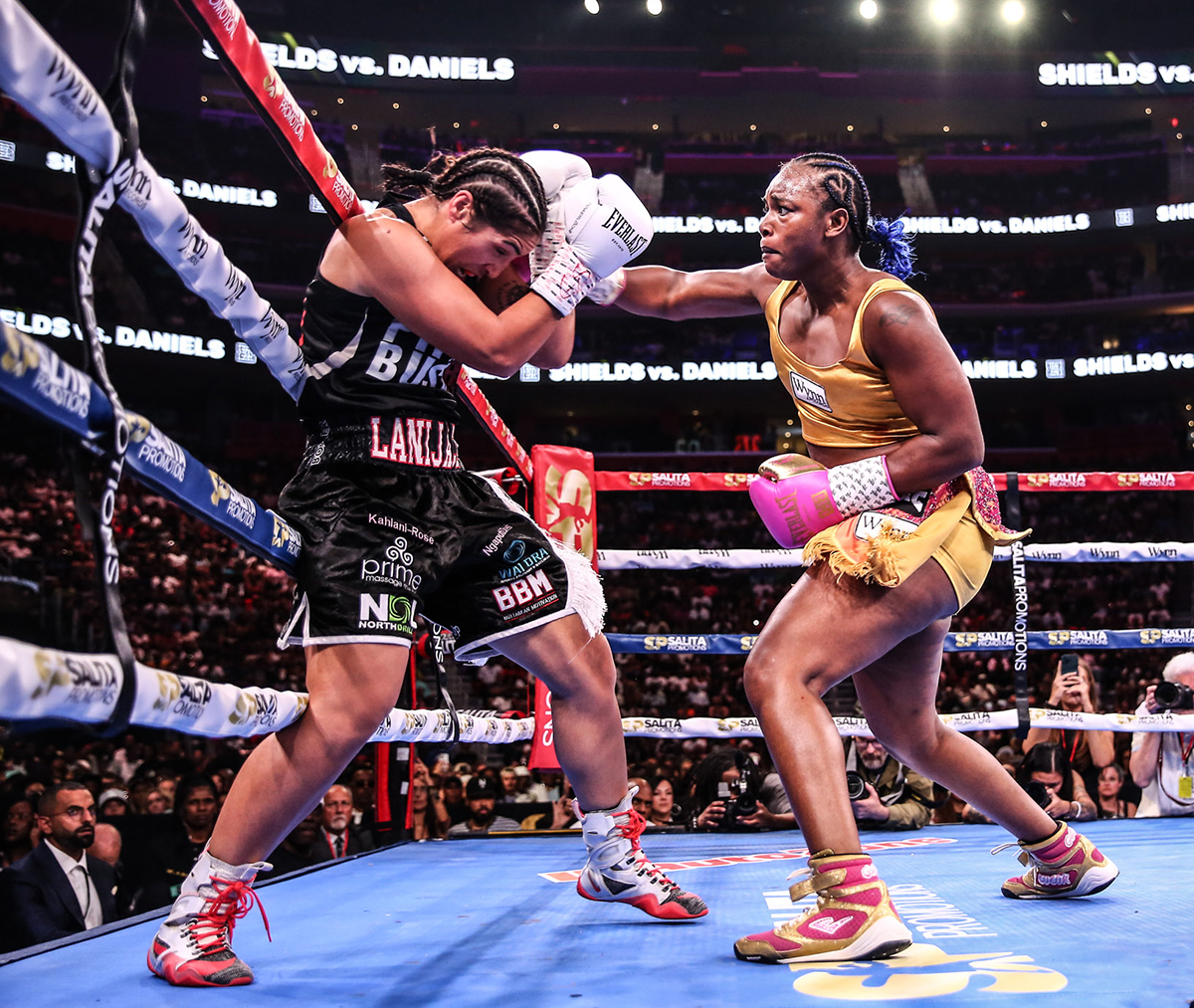 After Lani Daniels stopped running, a proper fight took place. Photo: Stephanie Trapp, Salita Promotions