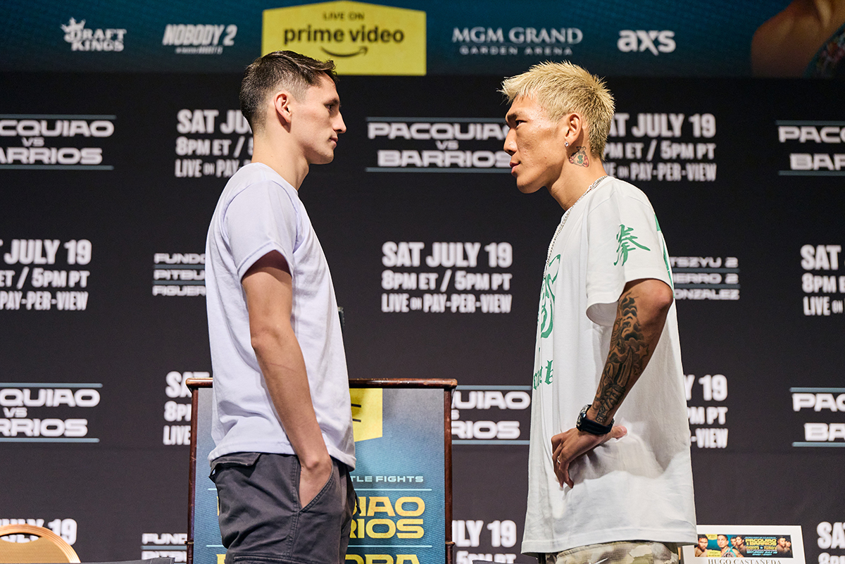 David Picasso of Mexico can punch his ticket for a December fight against Naoya Inoue with a win Saturday over Kyonosuke Kameda. Photo: Esther Lin, Premier Boxing Champions Pacquiao Barrios