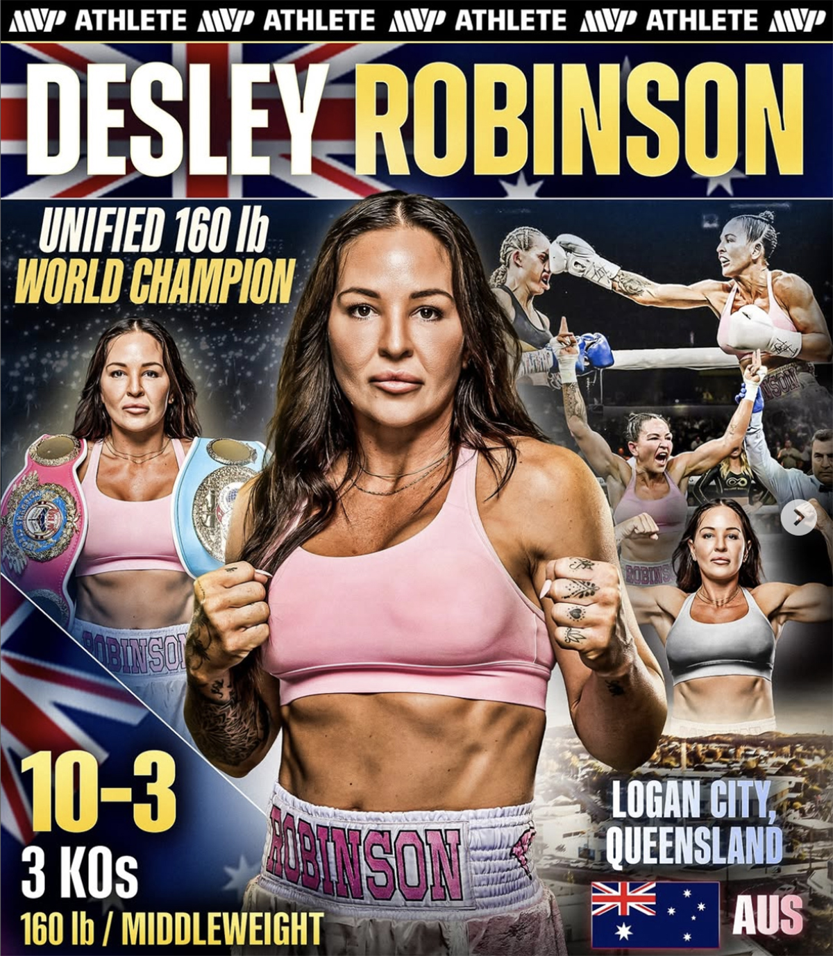 Desley Robinson plans to take on the world under the Most Valuable Promotions banner.