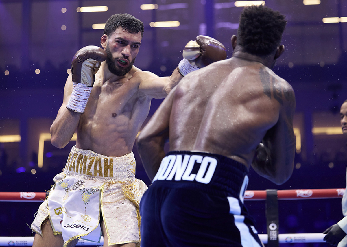 Hamzah Sheeraz made the decision after his fight with Carlos Adames to train in Ireland with Andy Lee. Photo: Mark Robinson, Matchroom Boxing