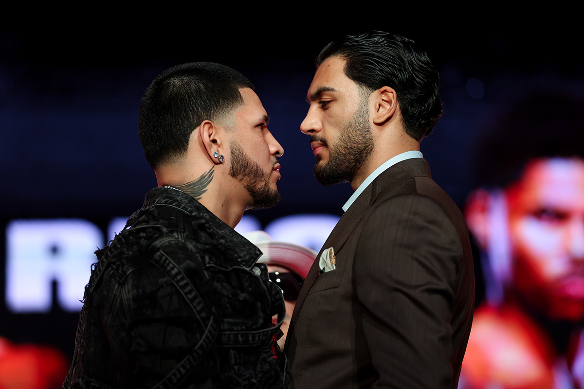 Hamzah Sheeraz will be the first opponent taller and with greater reach than Edgar Berlanga. Photo: Golden Boy Boxing