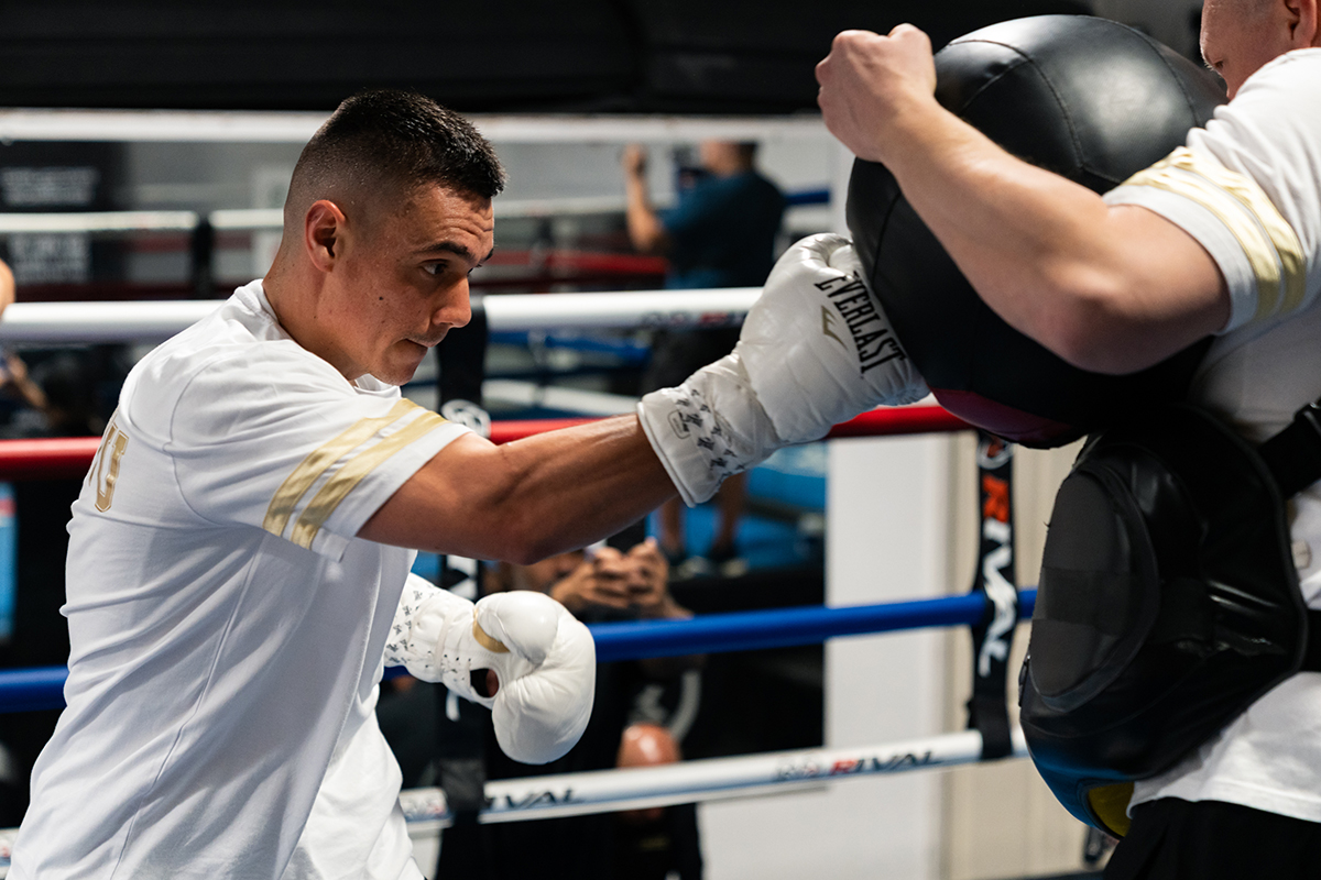 Tim Tszyu promises he will answer all the questions and all the doubters on Saturday. Photo: Premier Boxing Champions