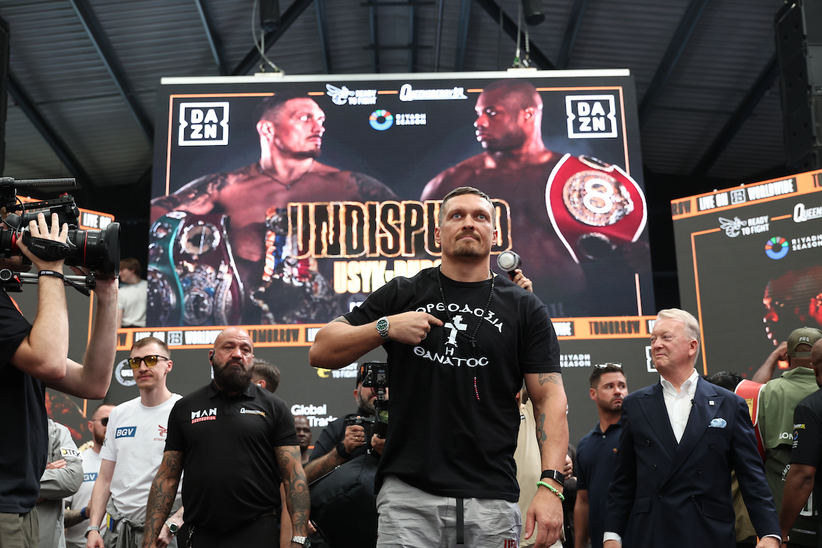 Oleksandr Usyk reigns at the top of the pound for pound list, and he'd like to stay there. Photo: Leigh Dawney/Queensberry