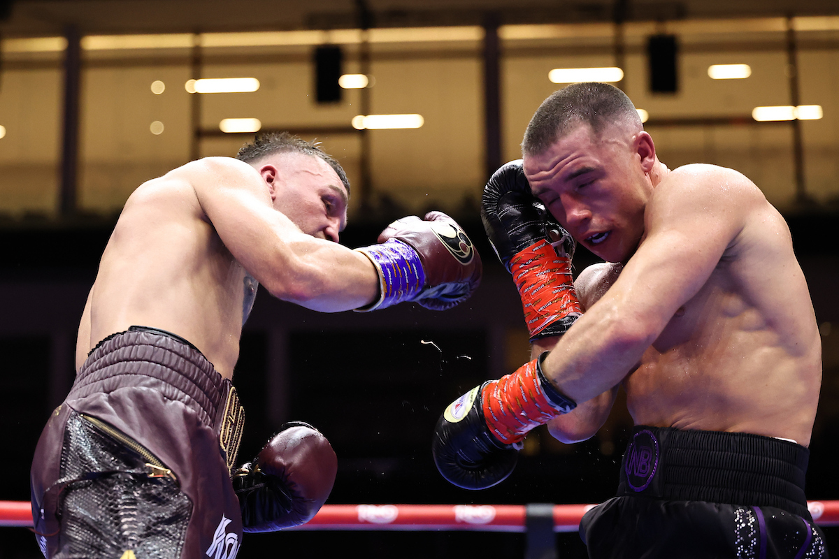 Nick Ball felt it wasn't his best performance but did what was needed to defeat Sam Goodman. Photo: Leigh Dawney/Queensberry