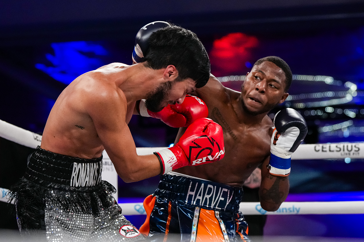 American heavyweight Jahmal Harvey scored a first round TKO in his pro debut Friday. Photo: Most Valuable Promotions MVP Fight Night 1