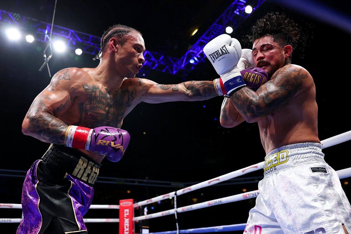 Regis Prograis weathered a serious challenge from Joseph Diaz Jr. thanks to a good jab and a veteran's skills. Photo: Golden Boy Boxing