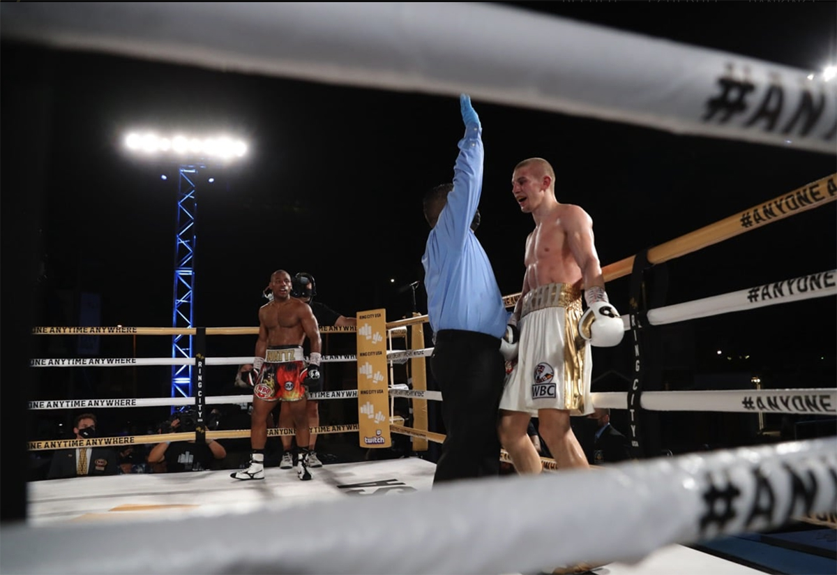 Serhii Bohachuk admits he made a mistake, and it cost him a loss to Brandon Adams in 2021. Photo: Tom Hogan, Hoganphotos