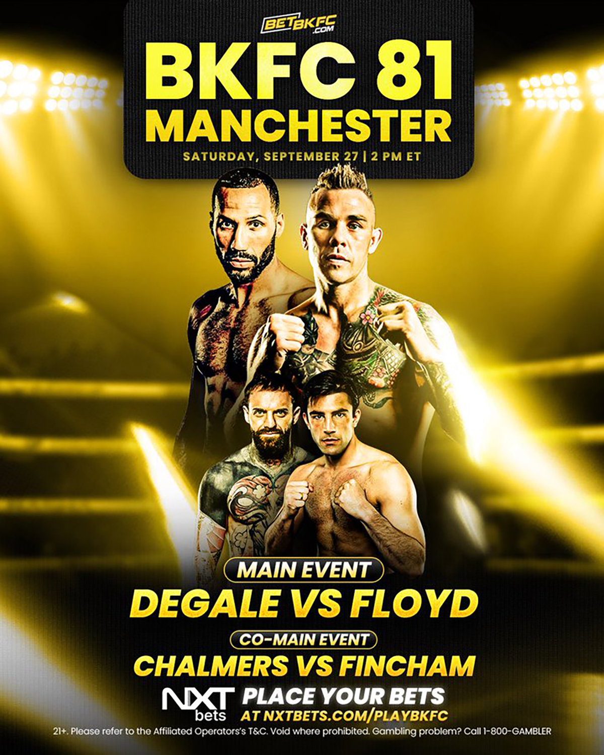 If you've never seen bare knuckle boxing, Saturday's card from Manchester is your ideal opportunity. Photo: BKFC boxing schedule