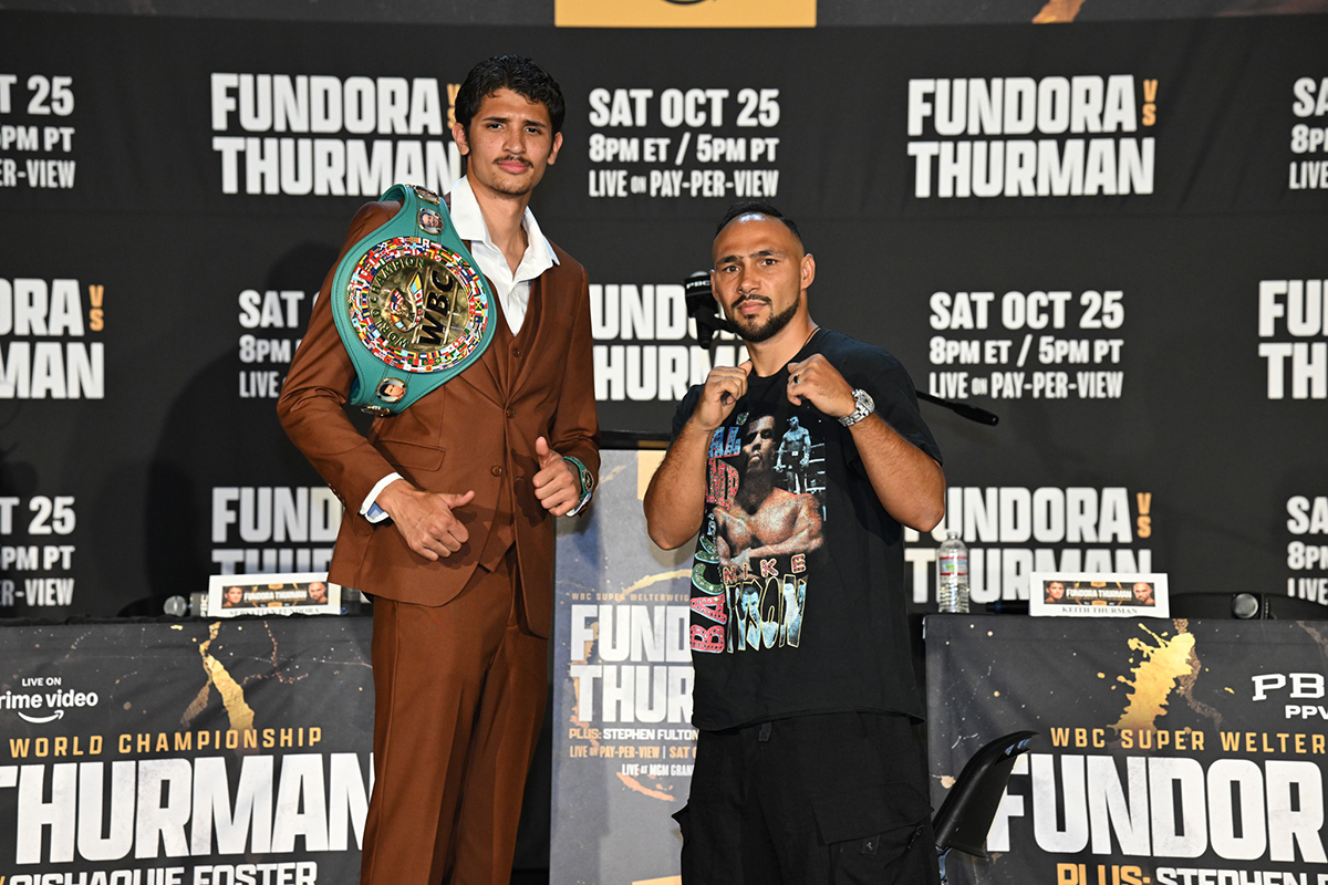 Sebastian Fundora will be a tough hill to climb for challenger Keith Thurman. Photo: Lina Baker, Premier Boxing Champions