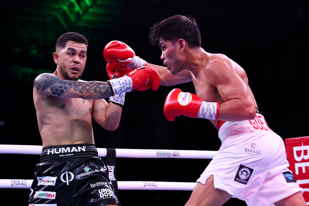 Judges nearly denied Alexis Molina the victory he deserved against Pedro Guevara. Photo: Melina Pizano/ Matchroom Sugar Nunez Pitufo Diaz