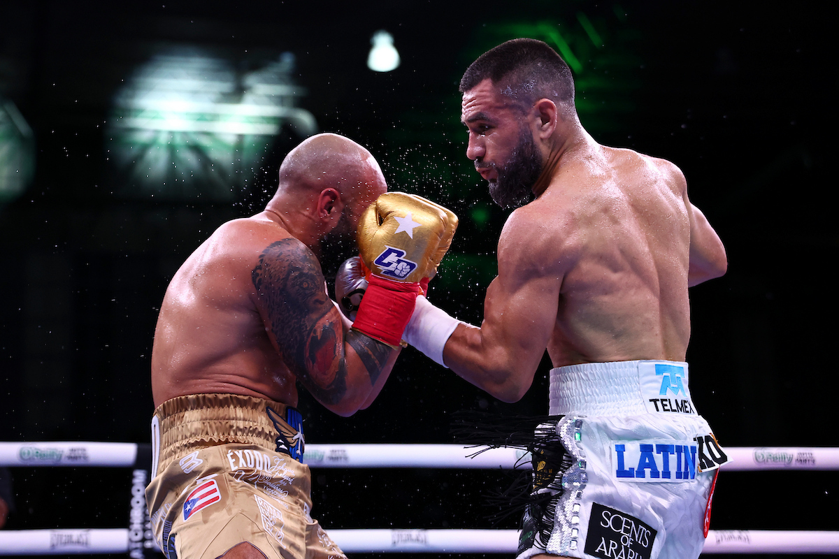 Sugar Núñez was too strong for a game Pitufo Diaz in the end. Photo: Melina Pizano/ Matchroom