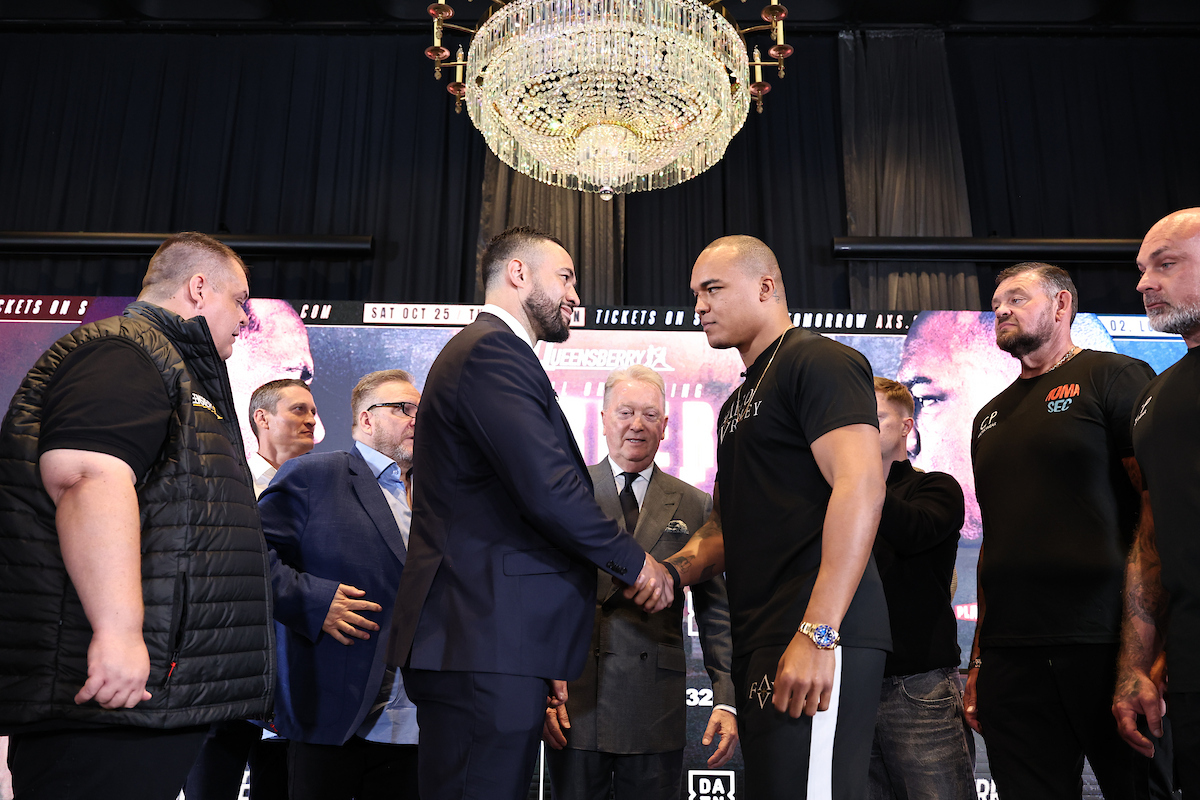 In many ways, this is a joint venture between Joseph Parker and Fabio Wardley to create a high level fight for themselves. Photo: Leigh Dawney/Queensberry Parker vs Wardley