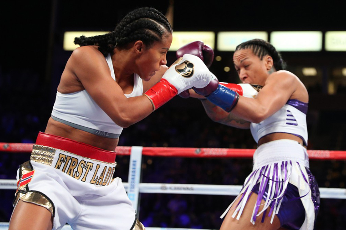 Cecilia Braekhus and Kali Reis delivered a banger of a fight in the first women's fight aired on HBO Boxing in 2018. Photo: Tom Hogan, Hoganphotos