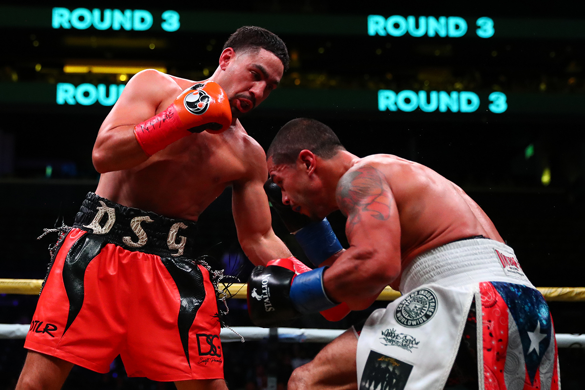 Danny Garcia put his excellent left hook to work, getting the knockout win. Photo: Ed Diller/Swift Promotions