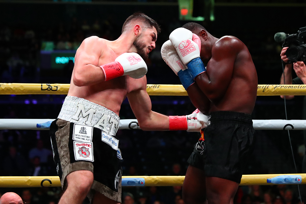 Reshat Mati, "The Albanian Bear," had to work a bit harder then expected to win. Photo: Ed Diller/Swift Promotions Danny Garcia