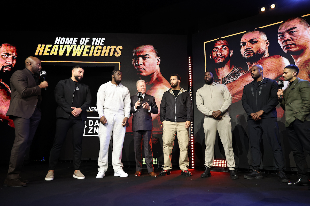 Boxing heavyweight royalty was ringside at the O2 Arena on Saturday for Parker vs Wardley. Photo: Leigh Dawney, Queensberry