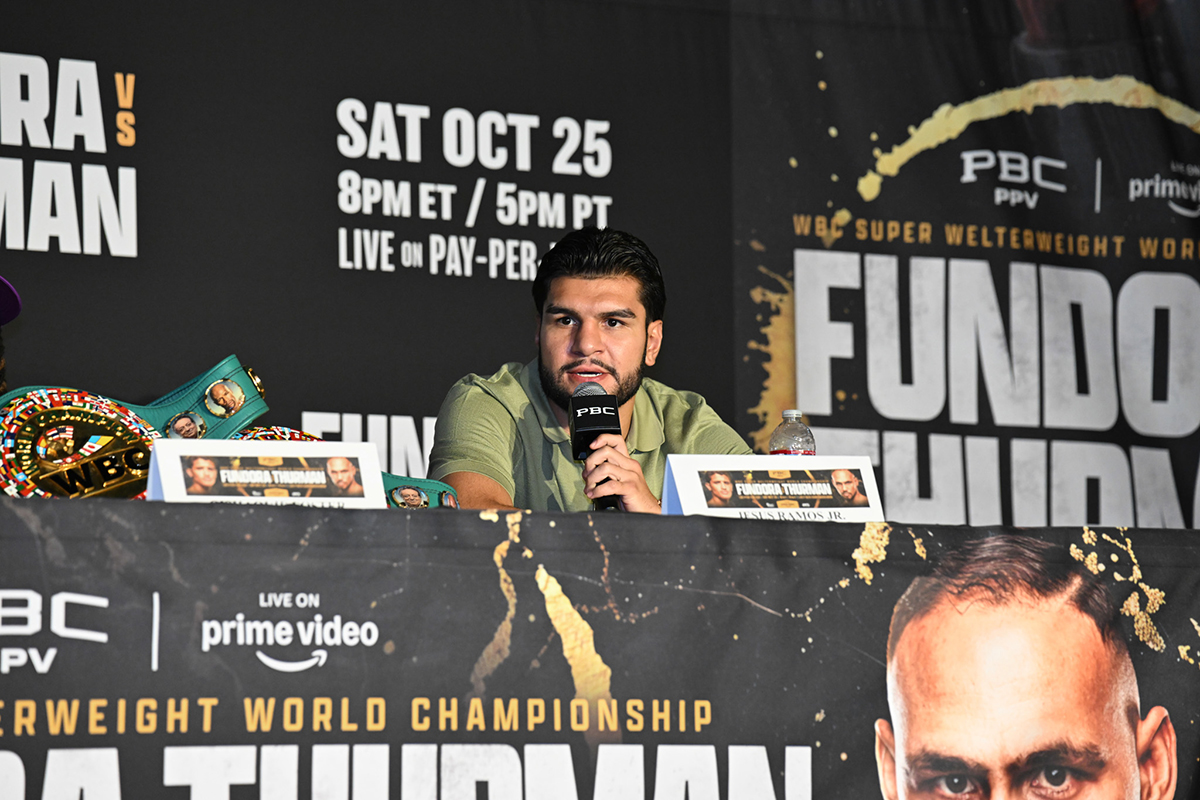 Jesus Ramos Jr. joined the kickoff news conference in September for his Oct. 25 fight. Photo: Lina Baker, Premier Boxing Champions