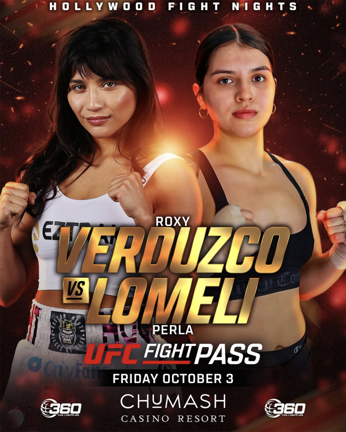 Iyana "Right Hand Roxy" Verduzco takes on Perla Lomeli on Friday, October 3 on the Hollywood Fight Nights card, airing on UFC Fight Pass. Photo: 360 Boxing Promotions