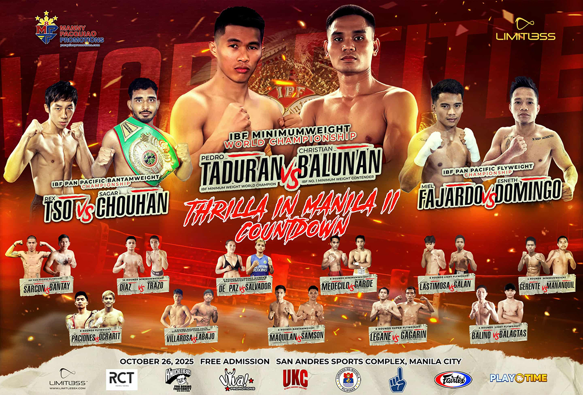 Countdown to Thrilla 50 kicks off a two day boxing celebration in the Philippines. Photo: MP Promotions
